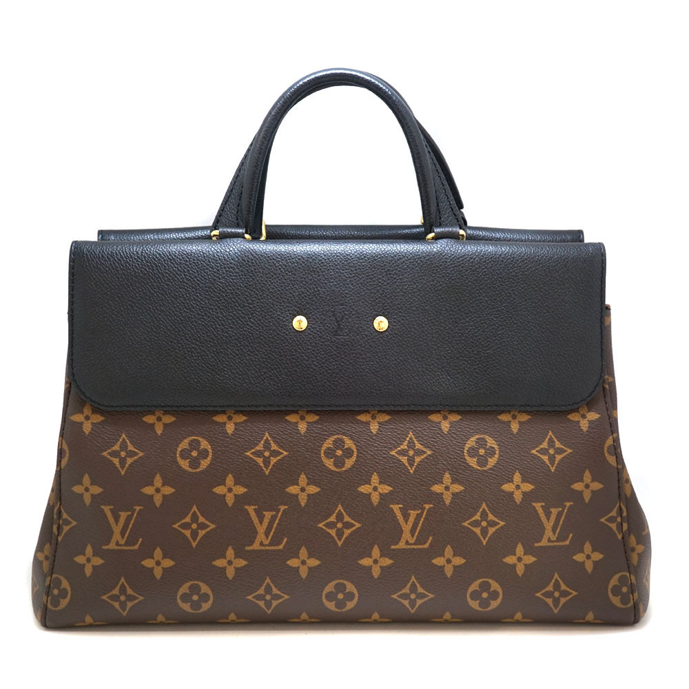 Louis Vuitton Leather Monogram Noir Canvas Black Venus Brown